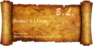 Budai Liliom névjegykártya